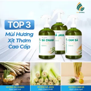 Xịt Muỗi Tinh Dầu Sả Chanh VUATINHDAU 500ml An Toàn Cho Bé, Đuổi Gián Kiến Khử Mùi