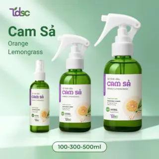 Xịt Đuổi Rệp Giường Mạt Bụi Ve Chó TDSC 500ml Tinh Dầu Thảo Mộc An Toàn Cho Nhà Cửa Mùi Cam Sả