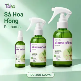 Xịt Đuổi Rệp Giường Mạt Bụi Ve Chó TDSC 500ml Tinh Dầu Thảo Mộc An Toàn Cho Nhà Cửa Mùi Sả Hoa Hồng