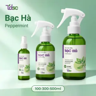 Xịt Đuổi Rệp Giường Mạt Bụi Ve Chó TDSC 500ml Tinh Dầu Thảo Mộc An Toàn Cho Nhà Cửa Mùi Bạc Hà