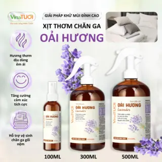 Chai Xịt Thơm Chăn Ga Gối Niệm Khử Mùi Khử Khuẩn Ẩm Mốc VINA TƯƠI 500ml Tinh Dầu Oải Hương
