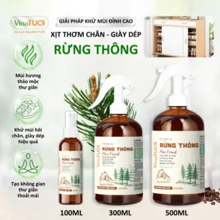 Xịt Khử Mùi Hôi Chân Giày VINA TƯƠI 300ml Tinh Dầu Thiên Nhiên Khử Khuẩn An Toàn Mùi Rừng Thông
