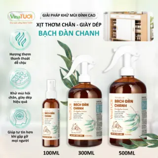 Xịt Khử Mùi Hôi Chân Giày VINA TƯƠI 300ml Tinh Dầu Thiên Nhiên Khử Khuẩn An Toàn Mùi Bạch Đàn Chân