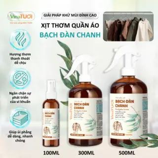 Xịt Thơm Quần Áo VINA TƯƠI 500ml Khử Mùi Lưu Hương An Toàn Mẹ Bầu, Bé Mùi Bạch Đàn Chanh
