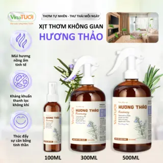 Bình Xịt Thơm Phòng Tinh Dầu Thiên Nhiên Vina Tươi 500ml Thư Giãn, Đuỗi Muỗi, Côn Trùng Mùi Hương Thảo