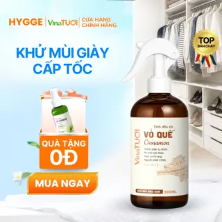 Bình Xịt Vỏ Quế VINA TƯƠI 500ml Khử Mùi Chân Giày, Diệt Khuẩn Tự Nhiên, Thơm Lâu