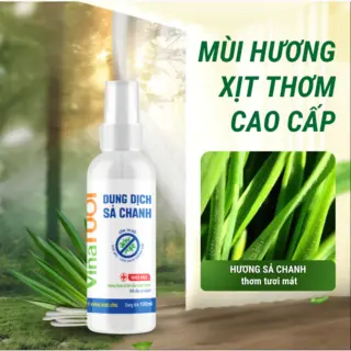 Xịt Khuẩn Sả Chanh Cồn 70 Độ VINA TƯƠI 100ml Khử Mùi Sát Khuẩn Nhanh Thơm Mát An Toàn
