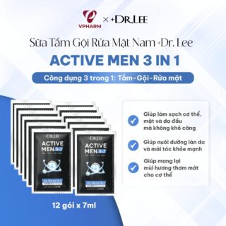[DÂY] SỮA TẮM GỘI RỬA MẶT NĂM +Dr.Lee ACTIVE MEN 3 IN 1