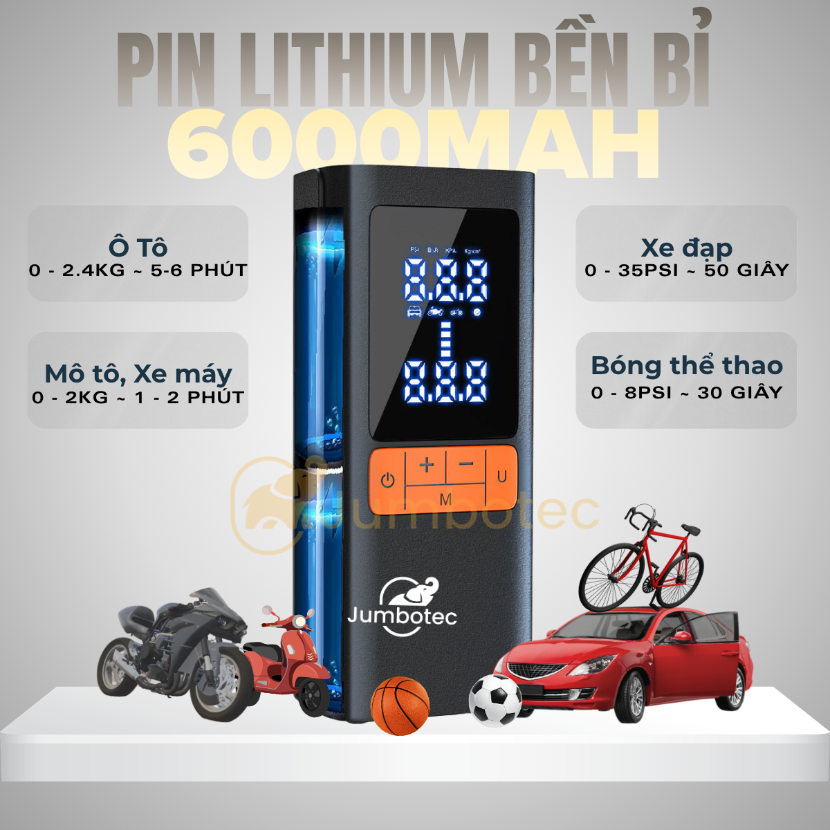 Bơm lốp Jumbotec B03 - Hình ảnh 6