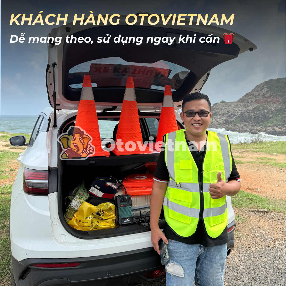 Cọc tiêu cảnh báo giao thông gấp gọn Jumbotec (loại lớn) - Hình ảnh 8
