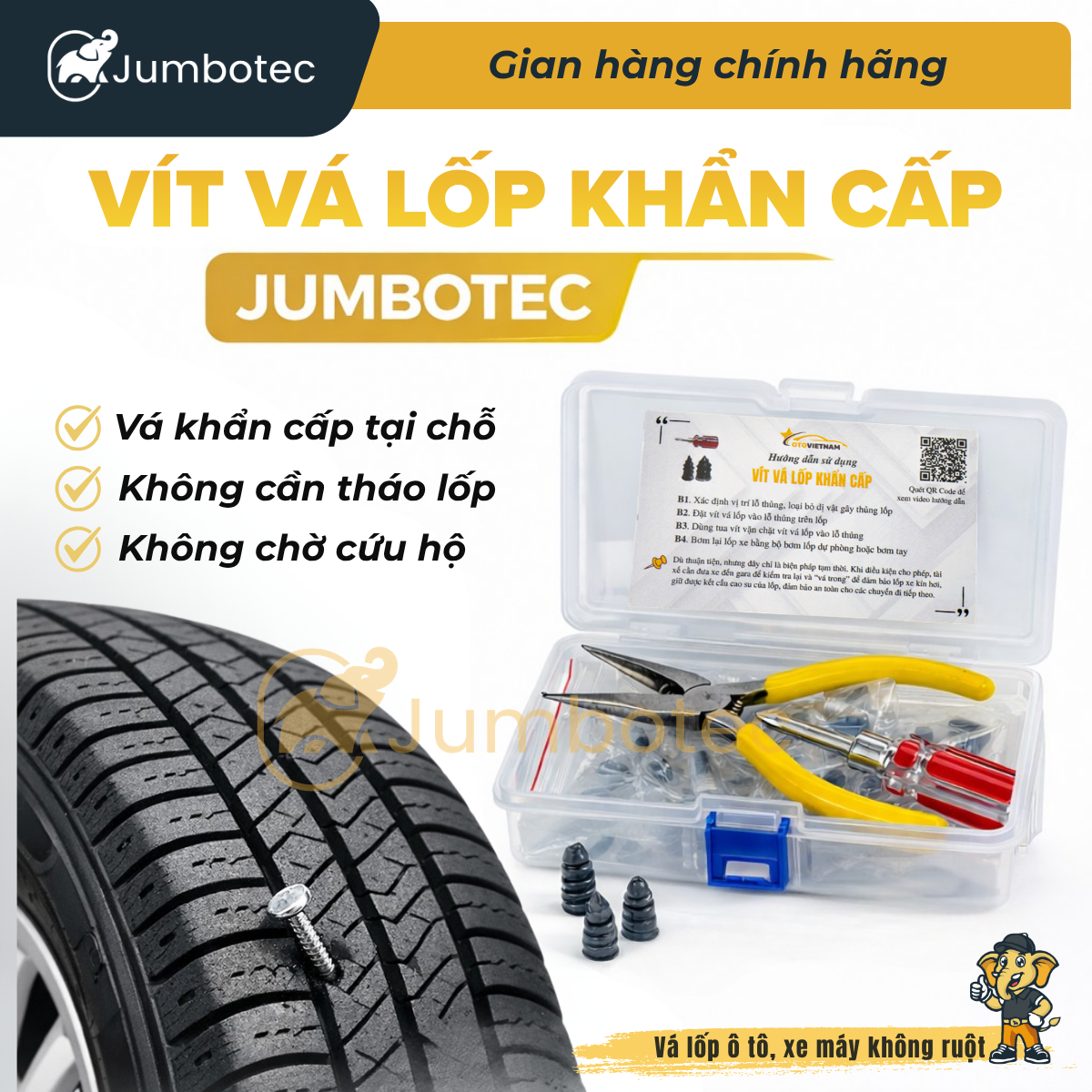 Bộ vít vá lốp khẩn cấp Jumbotec