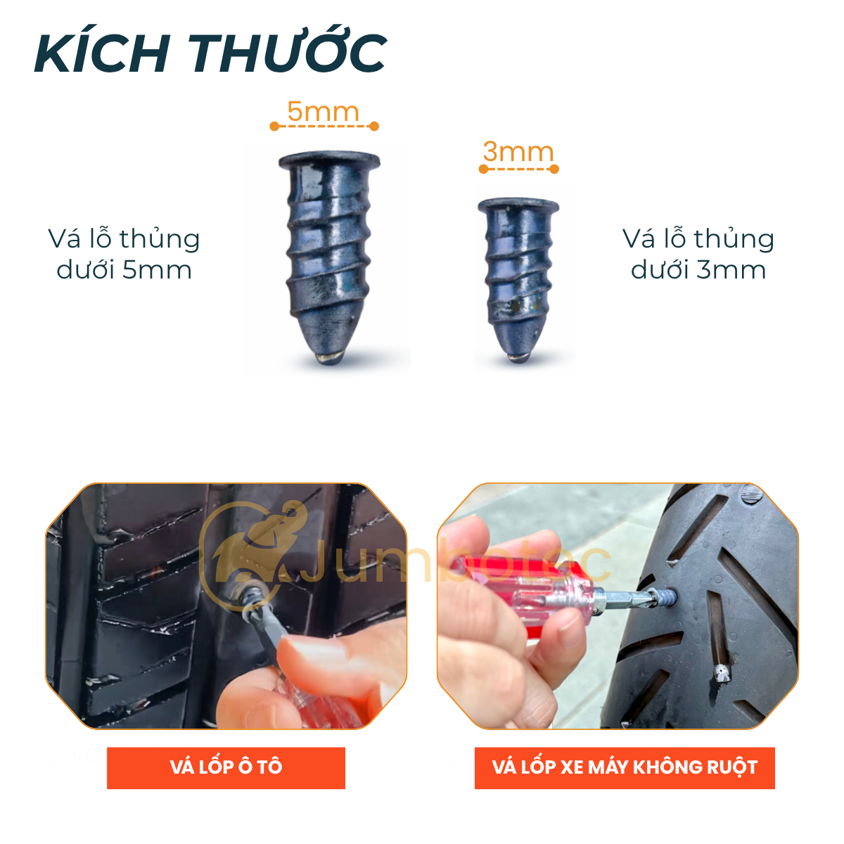 Bộ vít vá lốp khẩn cấp Jumbotec - Hình ảnh 2