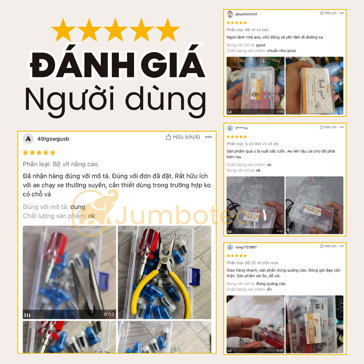 Bộ vít vá lốp khẩn cấp Jumbotec - Hình ảnh 6