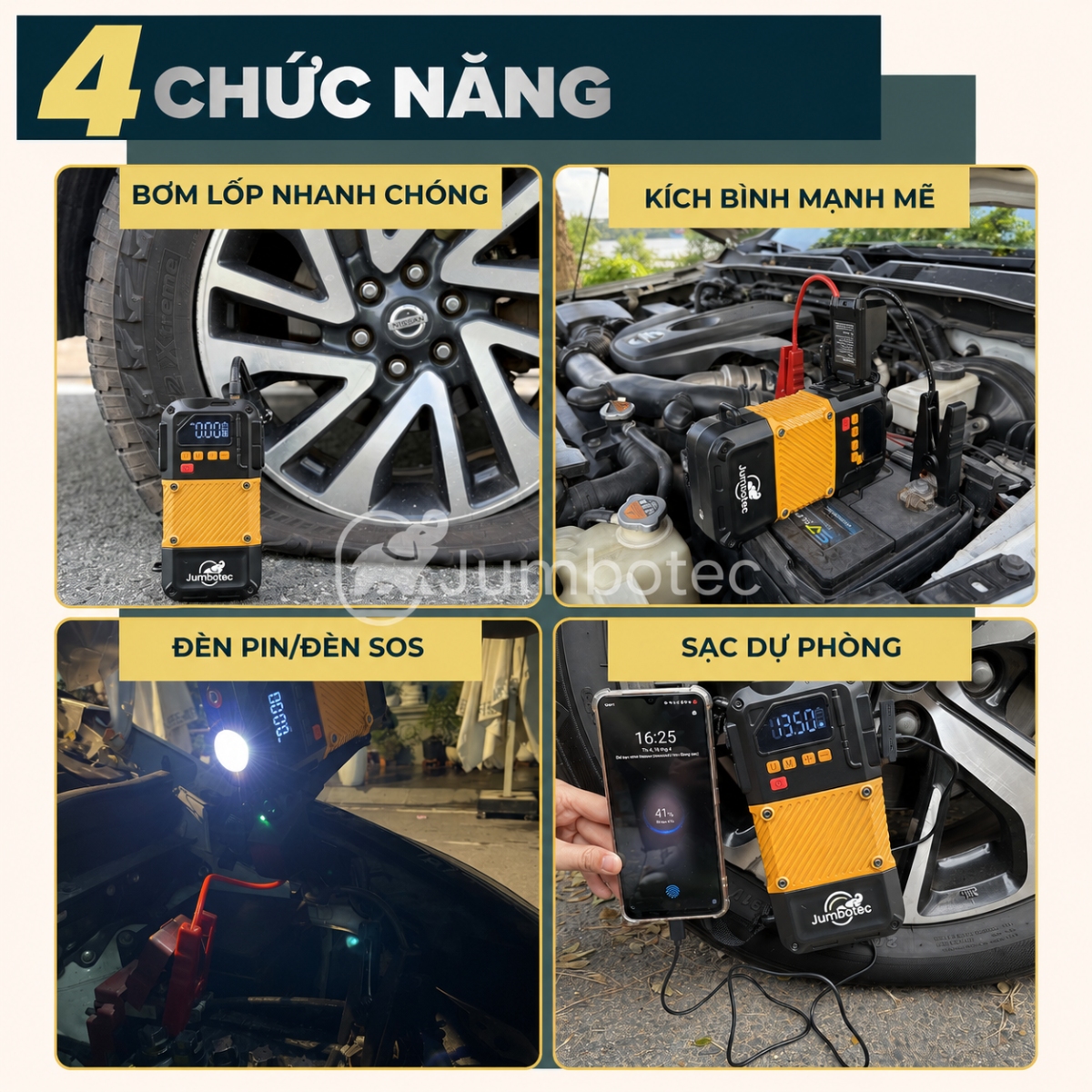 Bộ Cứu Hộ Ô Tô Jumbotec đa năng (All In One) - Hình ảnh 5