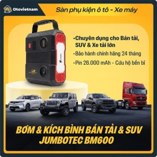 Jumbotec BM600 Máy Bơm Lốp Kiêm Kích Bình Công Suất Cao 24.000mAh
