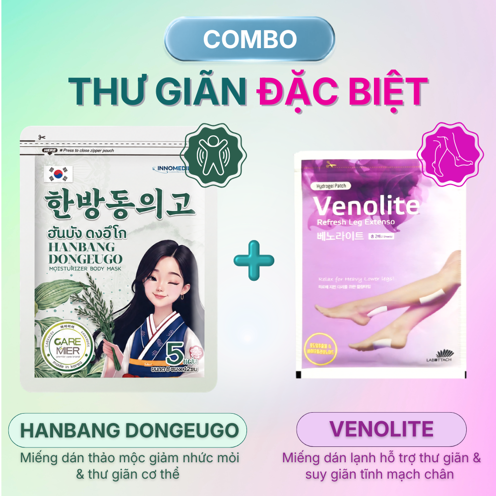 Miếng Dán Thư Giãn Chân VENOLITE 2 Miếng 10 × 12cm - Hình ảnh 4