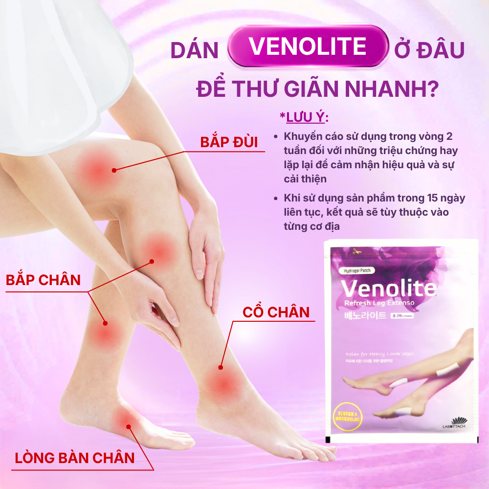 Miếng Dán Thư Giãn Chân VENOLITE 2 Miếng 10 × 12cm - Hình ảnh 11