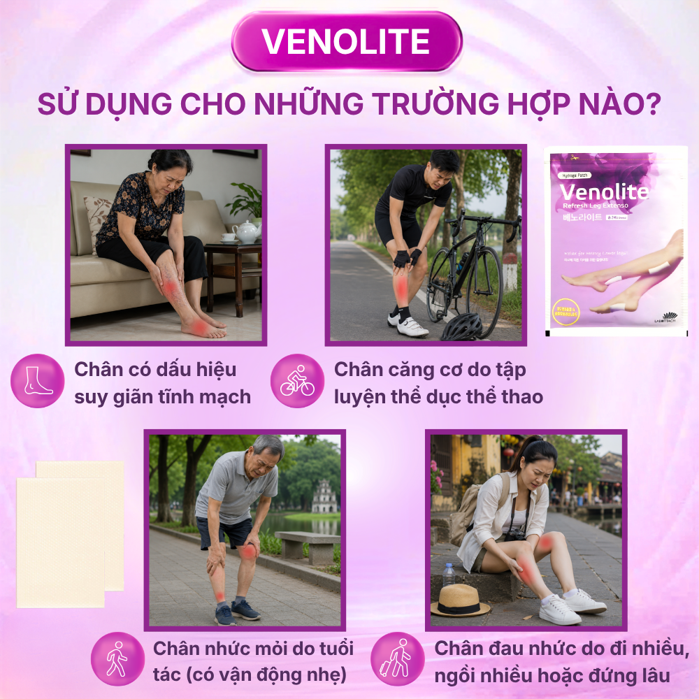 Miếng Dán Thư Giãn Chân VENOLITE 2 Miếng 10 × 12cm - Hình ảnh 10