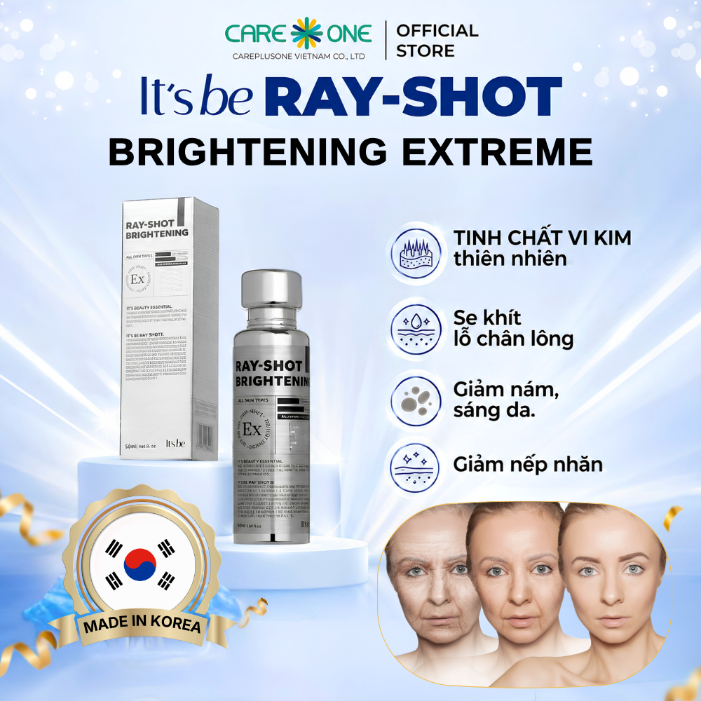 Tinh Chất Vi Kim hỗ trợ Mờ Nám Sáng Da Giảm Nếp Nhăn It's be RAY-SHOT Brightening Extreme (Rayshot 300)
