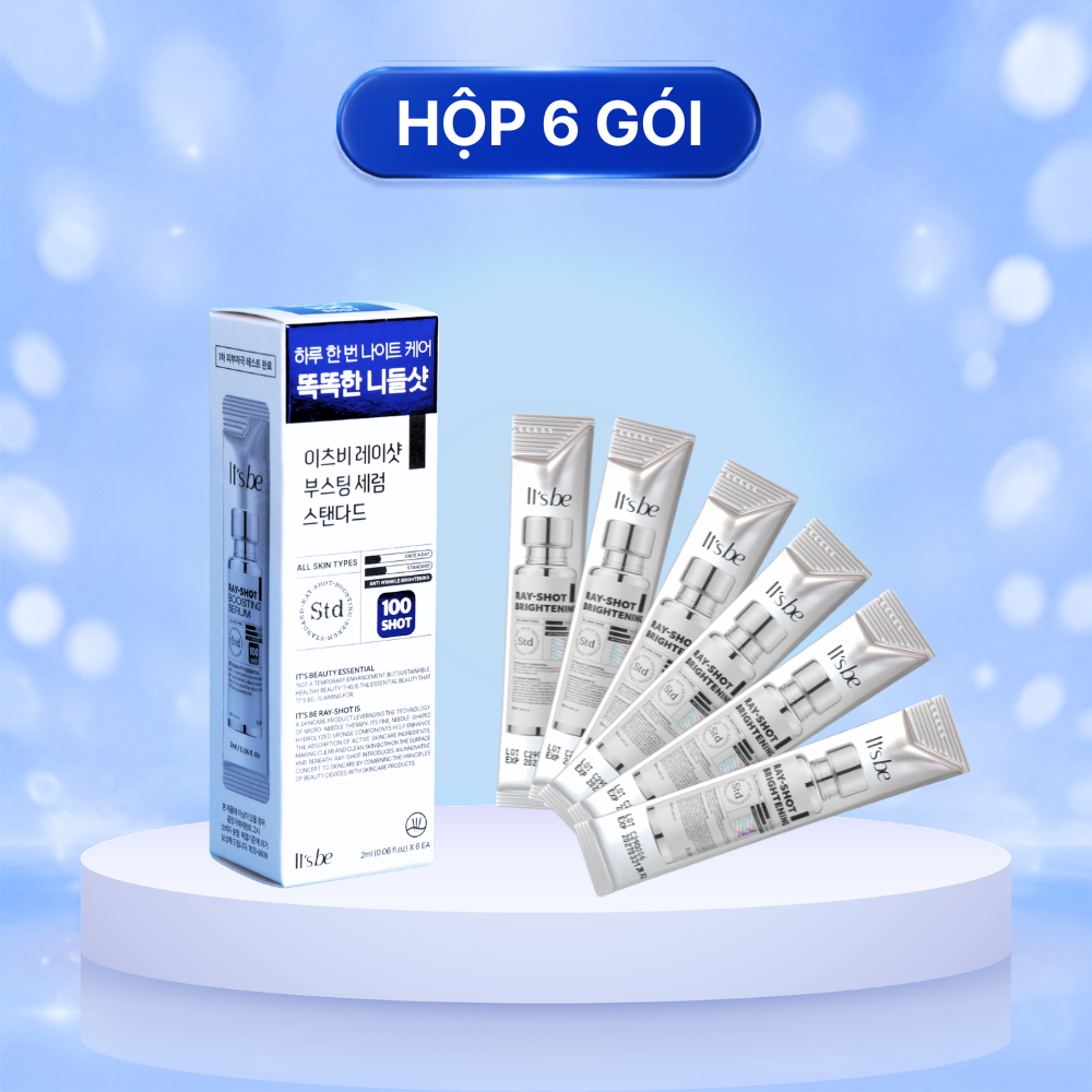 Tinh Chất Vi Kim Cấp Ẩm Tái Tạo Căng Bóng Giảm Nếp Nhăn It's be RAY-SHOT 100 Sáng Da Giảm Thâm Nám - Hình ảnh 5