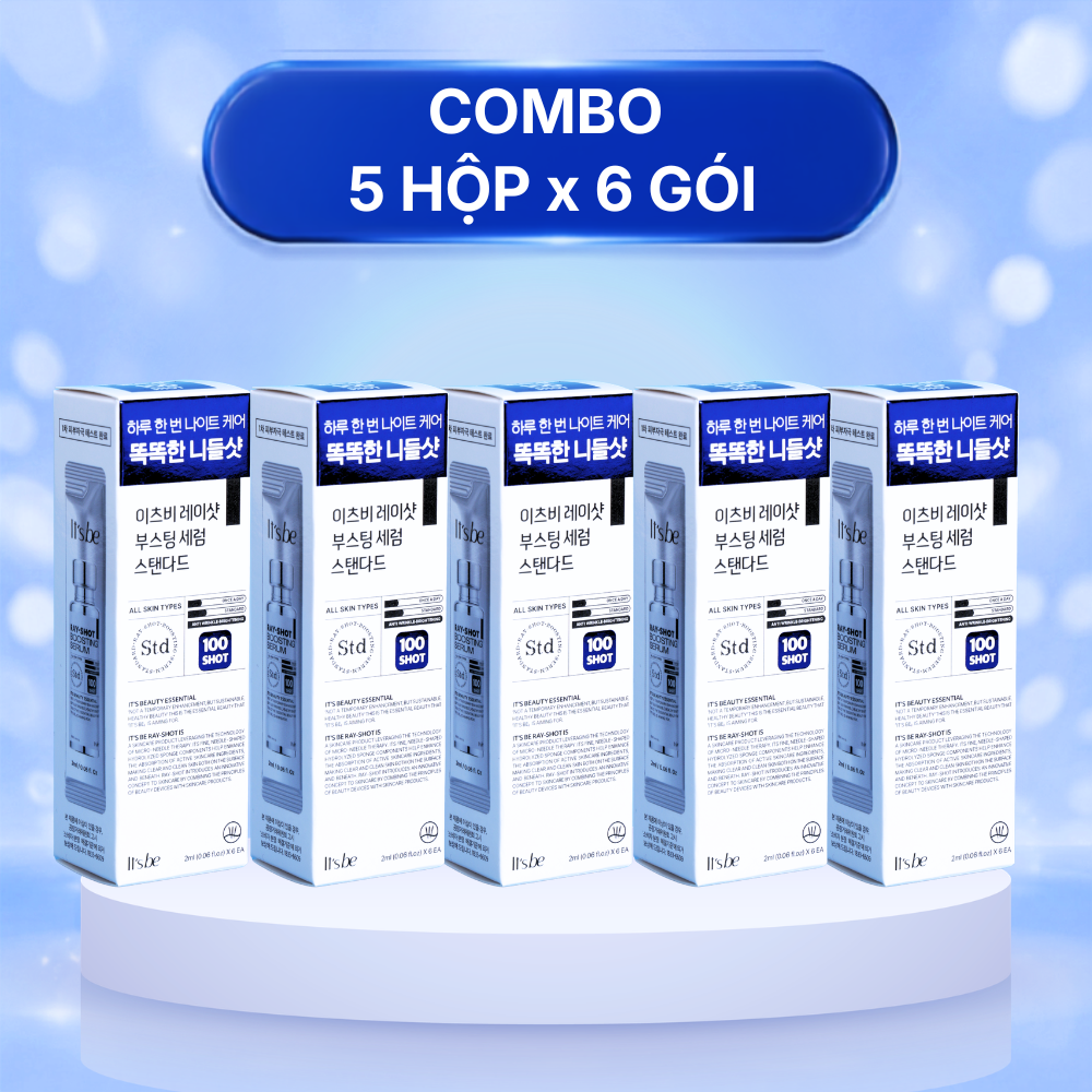 Tinh Chất Vi Kim Cấp Ẩm Tái Tạo Căng Bóng Giảm Nếp Nhăn It's be RAY-SHOT 100 Sáng Da Giảm Thâm Nám - Hình ảnh 3