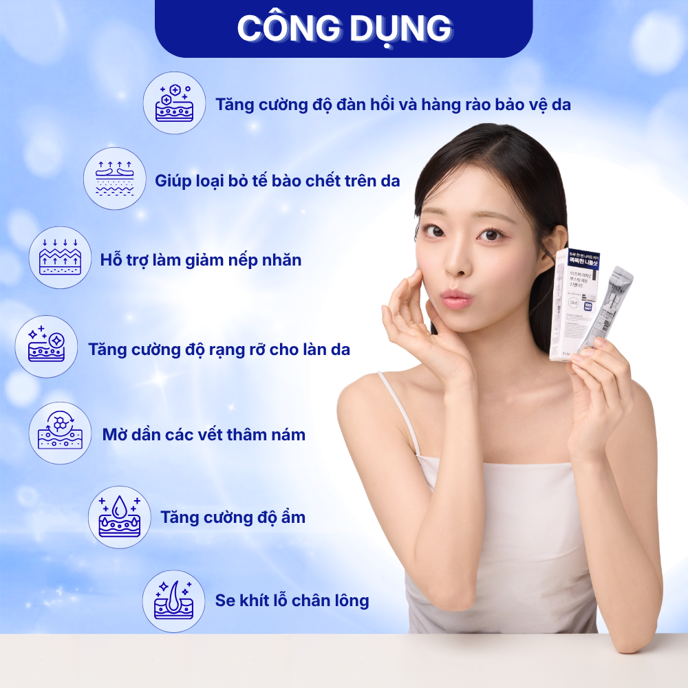 Tinh Chất Vi Kim Cấp Ẩm Tái Tạo Căng Bóng Giảm Nếp Nhăn It's be RAY-SHOT 100 Sáng Da Giảm Thâm Nám - Hình ảnh 13