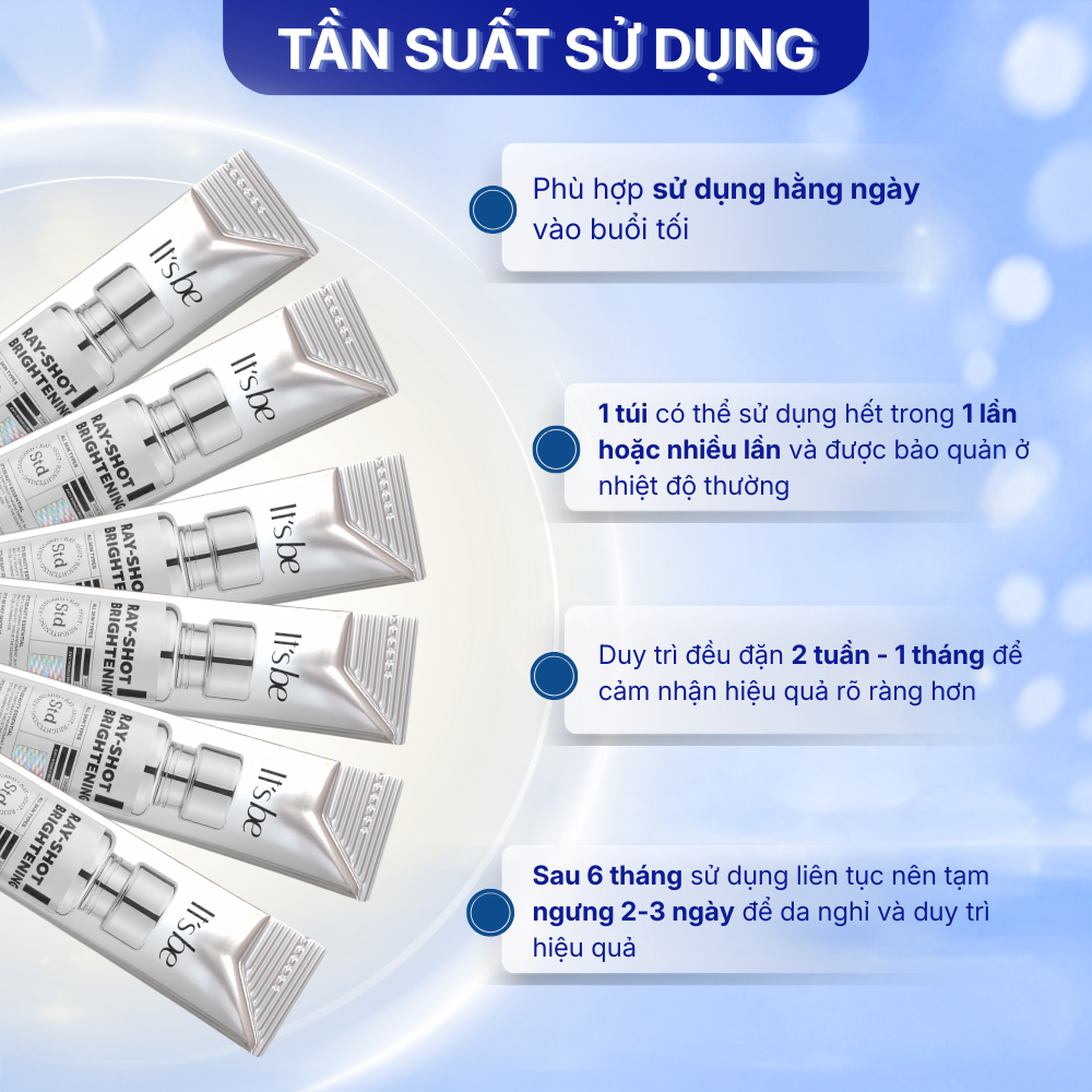 Tinh Chất Vi Kim Cấp Ẩm Tái Tạo Căng Bóng Giảm Nếp Nhăn It's be RAY-SHOT 100 Sáng Da Giảm Thâm Nám - Hình ảnh 7