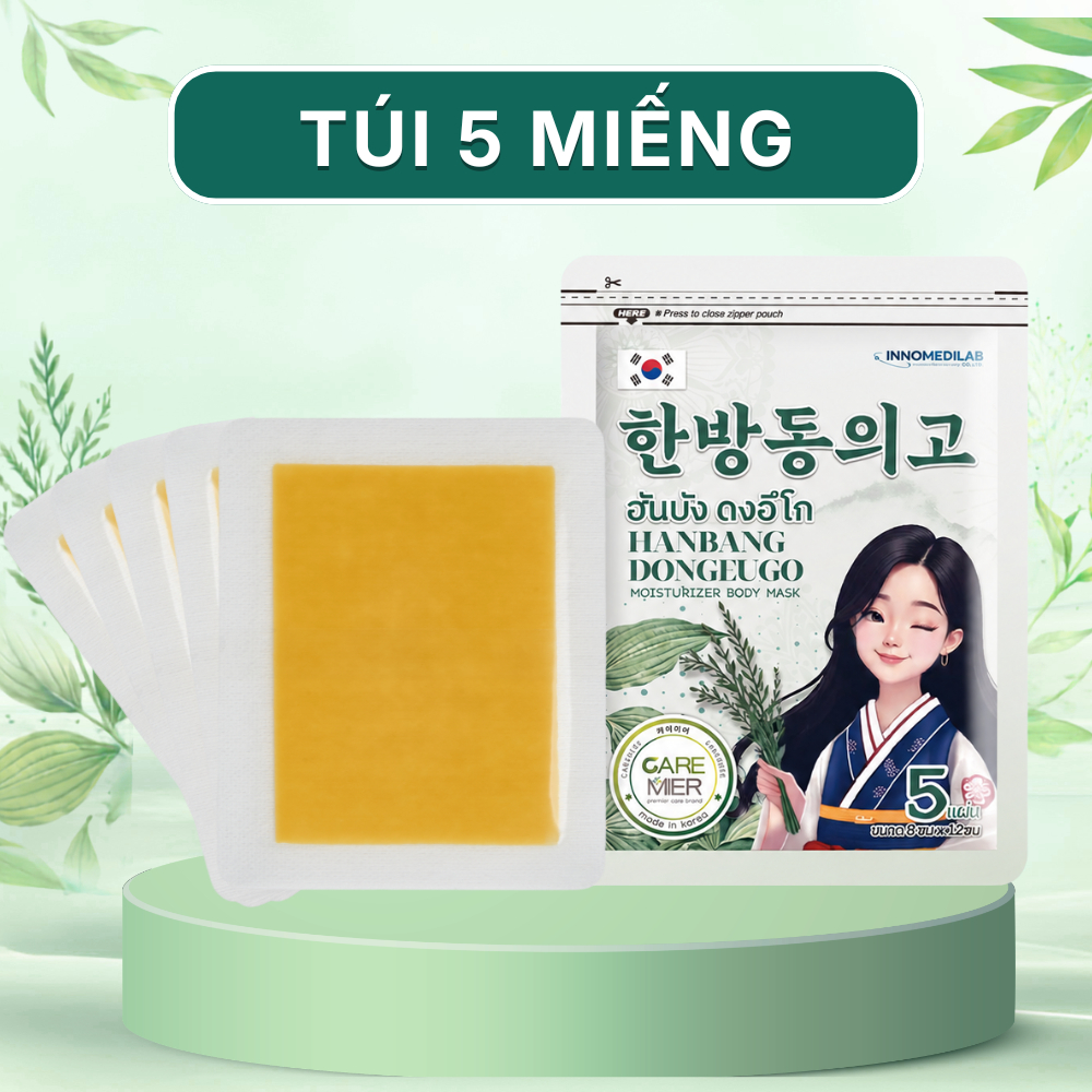 Miếng Dán Cơ Thể HANBANG Dưỡng Ẩm & Thư Giãn 5 Miếng 8 × 12cm